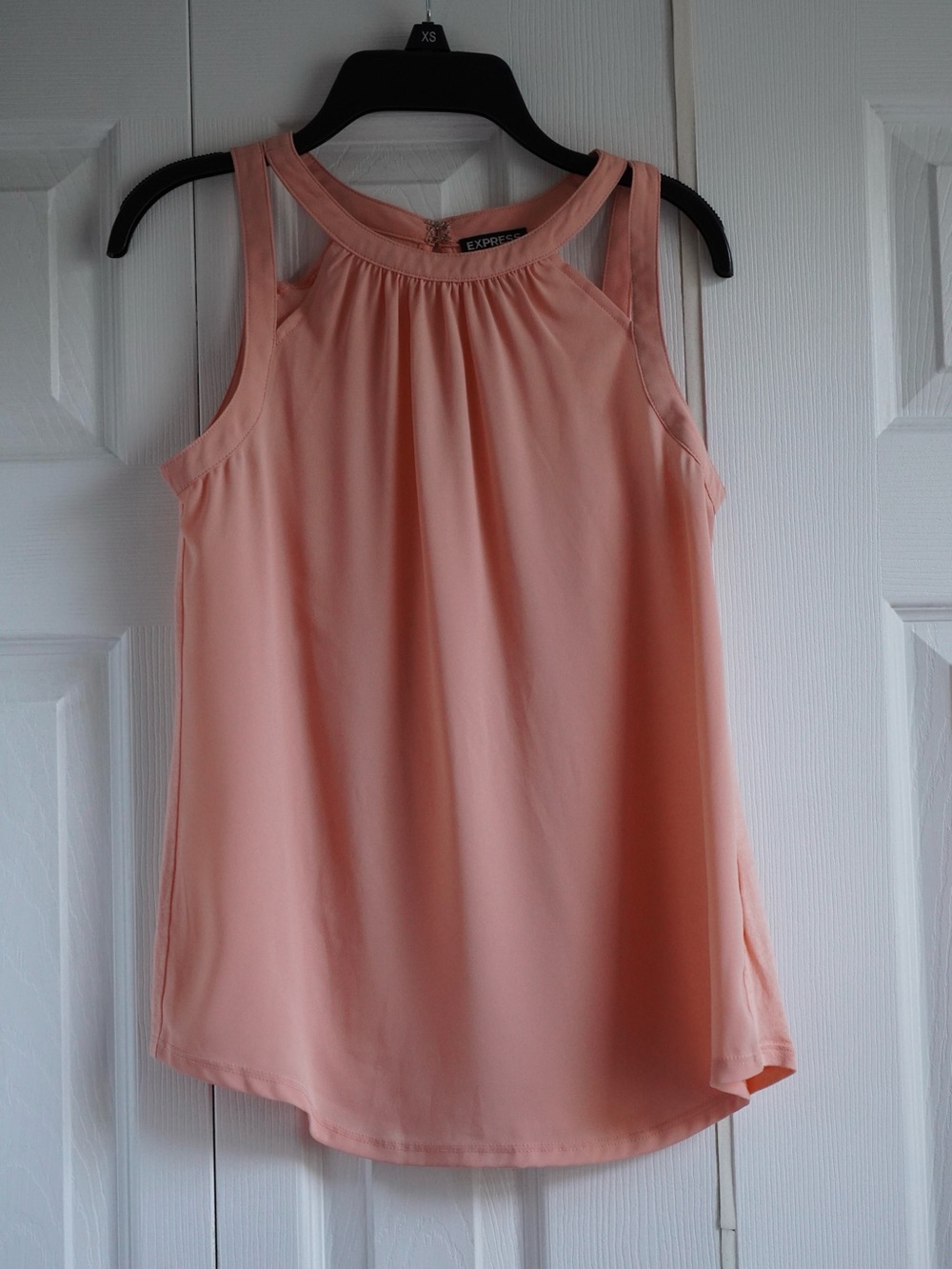 Express Coral Sleeveless High-Neck Blouse Size XS